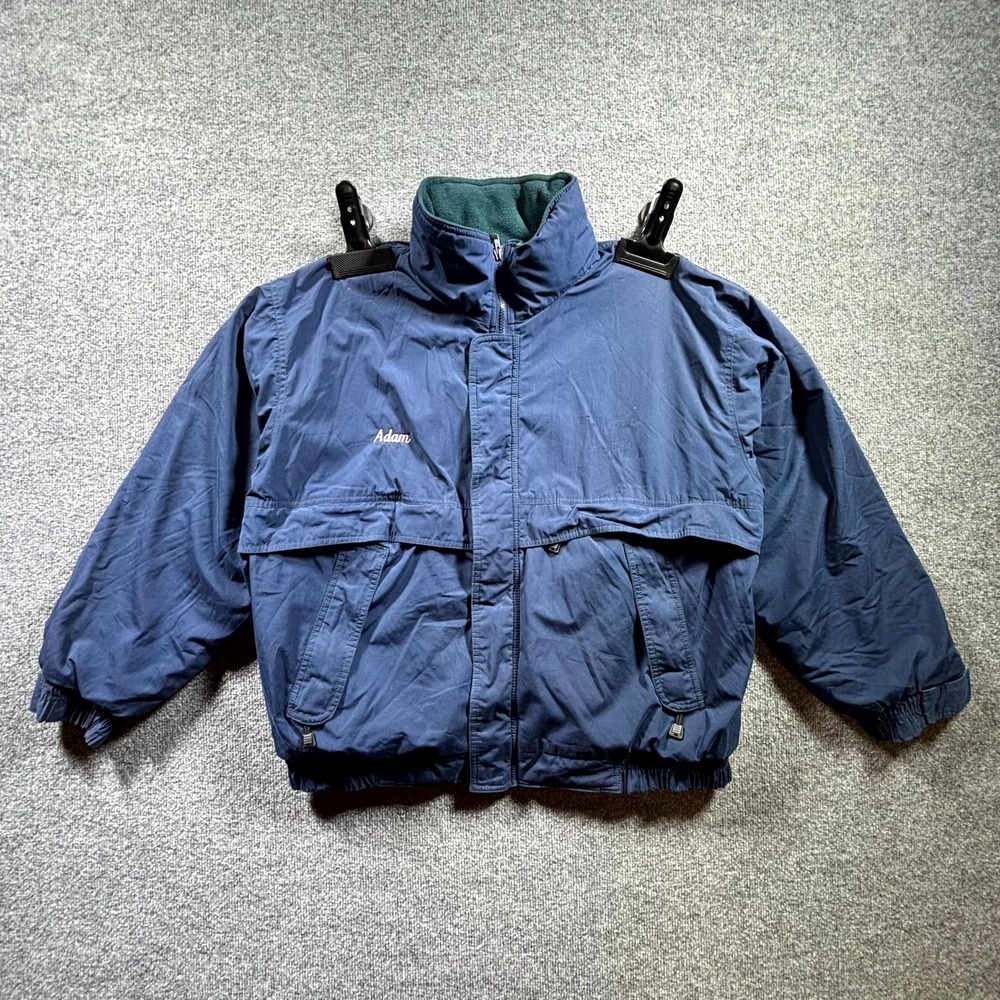 Vintage WearGuard Adam Jacket Men's XL Navy Blue Fleece Lined Mock Neck Full Zip